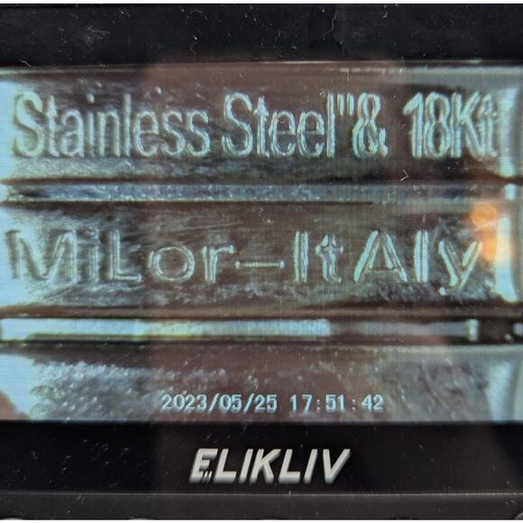 MiLor Italy Stainless Steel & 18K Gold Stretch Bracelet – 8", 23.69g - Picture 5 of 6